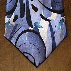 J. Garcia Modern Furniture Collection Fifty Blue 100% Silk Mens Neck Tie China